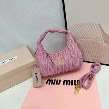 Miu Miu Matelassé Shoulder Bag Lotus Pink