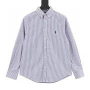 Polo Ralph Lauren Classic Logo Blue/White Striped Button Down Shirt