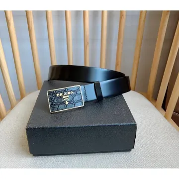 Prada Black Leather Belt