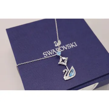 Swarovski Swan Blue Crystal Necklace